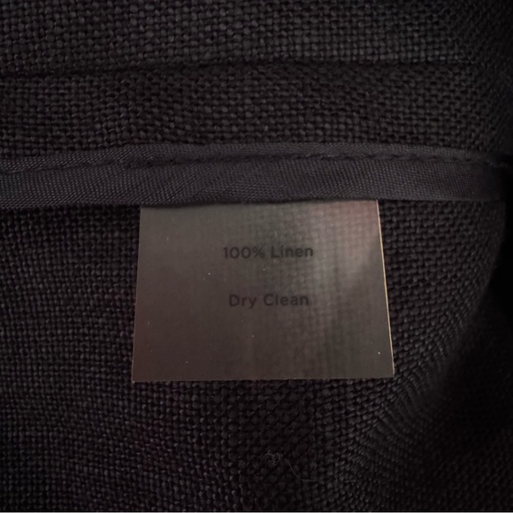 Talbots Irish Linen Unstructured Bound Seams Raglan Jacket Coat Black Size Large - Picture 9 of 9